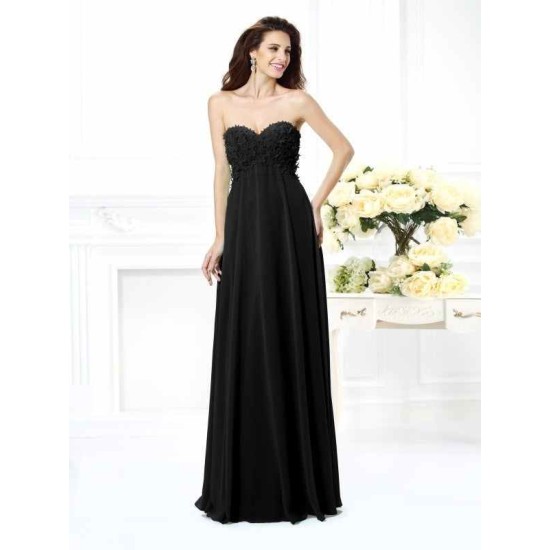 Gorgeous Sweetheart Sleeveless Long Chiffon Bridesmaid Dresses