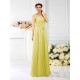 Charming Spaghetti Straps Pleats Sleeveless Long Chiffon Bridesmaid Dresses