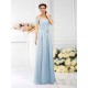 Charming Spaghetti Straps Pleats Sleeveless Long Chiffon Bridesmaid Dresses
