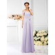 Charming Spaghetti Straps Pleats Sleeveless Long Chiffon Bridesmaid Dresses