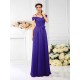 Charming Spaghetti Straps Pleats Sleeveless Long Chiffon Bridesmaid Dresses