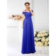 Charming Spaghetti Straps Pleats Sleeveless Long Chiffon Bridesmaid Dresses