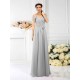 Charming Spaghetti Straps Pleats Sleeveless Long Chiffon Bridesmaid Dresses