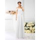 Charming Spaghetti Straps Pleats Sleeveless Long Chiffon Bridesmaid Dresses