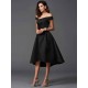 Charming Off-the-Shoulder Sleeveless High Low Satin Bridesmaid Dresses