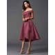 Charming Off-the-Shoulder Sleeveless High Low Satin Bridesmaid Dresses