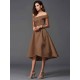 Charming Off-the-Shoulder Sleeveless High Low Satin Bridesmaid Dresses