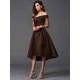 Charming Off-the-Shoulder Sleeveless High Low Satin Bridesmaid Dresses
