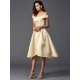Charming Off-the-Shoulder Sleeveless High Low Satin Bridesmaid Dresses