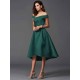 Charming Off-the-Shoulder Sleeveless High Low Satin Bridesmaid Dresses