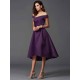 Charming Off-the-Shoulder Sleeveless High Low Satin Bridesmaid Dresses
