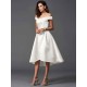 Charming Off-the-Shoulder Sleeveless High Low Satin Bridesmaid Dresses