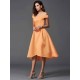 Charming Off-the-Shoulder Sleeveless High Low Satin Bridesmaid Dresses
