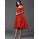 Charming Off-the-Shoulder Sleeveless High Low Satin Bridesmaid Dresses