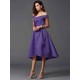 Charming Off-the-Shoulder Sleeveless High Low Satin Bridesmaid Dresses