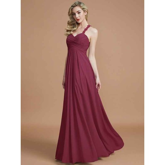 Gorgeous Sweetheart Sleeveless Ruched Chiffon Bridesmaid Dresses