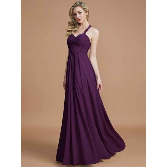 Gorgeous Sweetheart Sleeveless Ruched Chiffon Bridesmaid Dresses