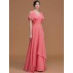 V-Neck Elegant Short Sleeves Ruched Chiffon Bridesmaid Dresses
