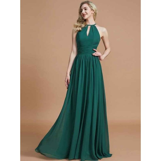 Amazing Chiffon Scoop Sleeveless Bridesmaid Dresses