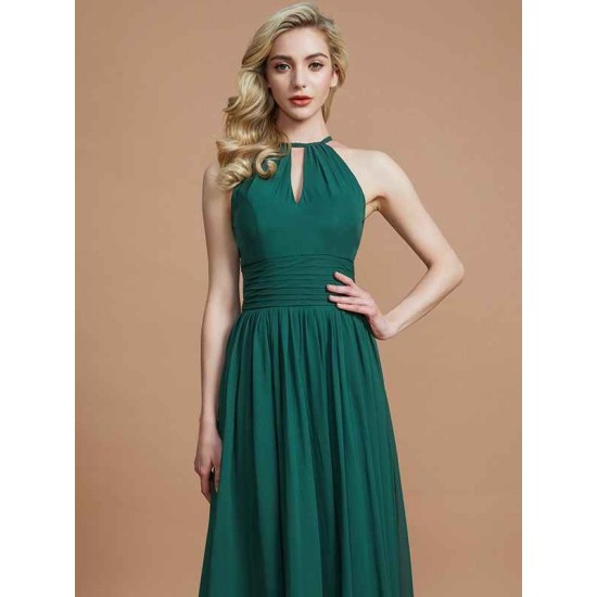 Amazing Chiffon Scoop Sleeveless Bridesmaid Dresses
