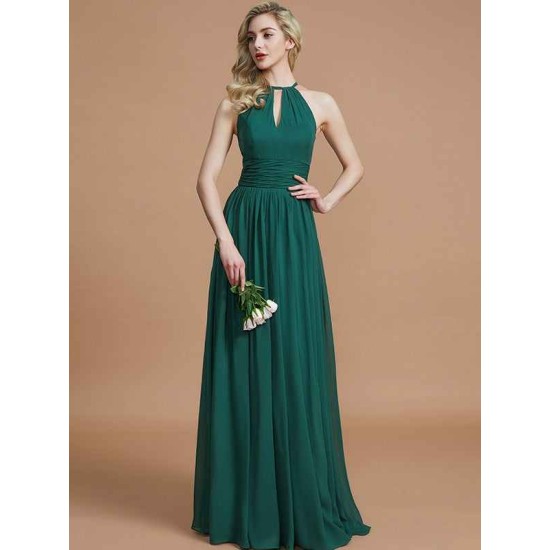Amazing Chiffon Scoop Sleeveless Bridesmaid Dresses