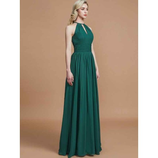 Amazing Chiffon Scoop Sleeveless Bridesmaid Dresses
