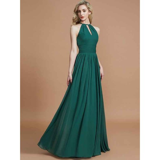 Amazing Chiffon Scoop Sleeveless Bridesmaid Dresses