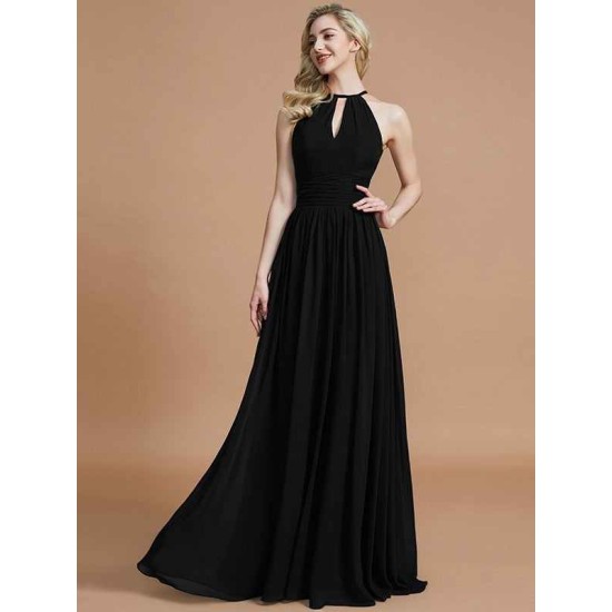Amazing Chiffon Scoop Sleeveless Bridesmaid Dresses
