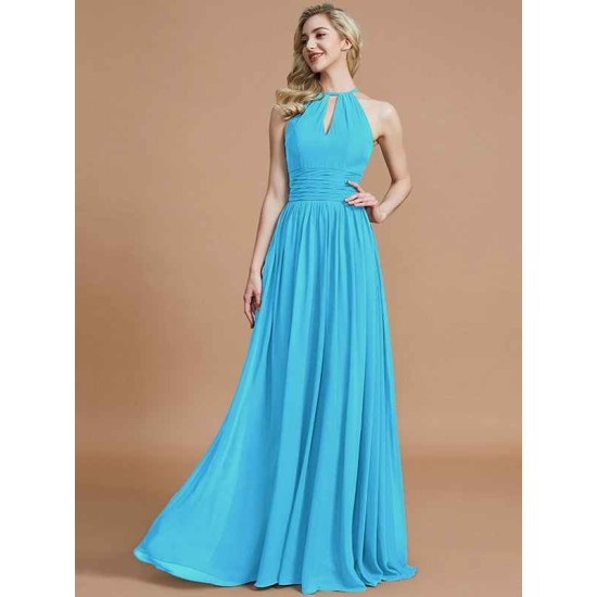 Amazing Chiffon Scoop Sleeveless Bridesmaid Dresses