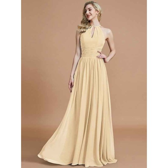 Amazing Chiffon Scoop Sleeveless Bridesmaid Dresses