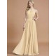 Amazing Chiffon Scoop Sleeveless Bridesmaid Dresses