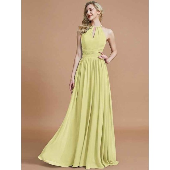 Amazing Chiffon Scoop Sleeveless Bridesmaid Dresses
