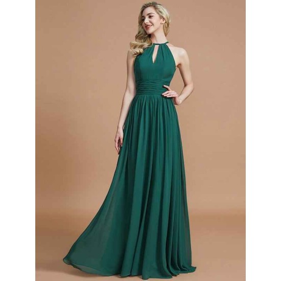 Amazing Chiffon Scoop Sleeveless Bridesmaid Dresses