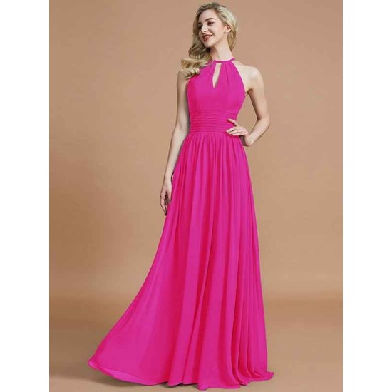 Amazing Chiffon Scoop Sleeveless Bridesmaid Dresses