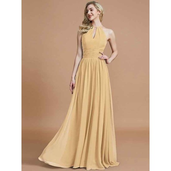 Amazing Chiffon Scoop Sleeveless Bridesmaid Dresses