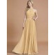 Amazing Chiffon Scoop Sleeveless Bridesmaid Dresses