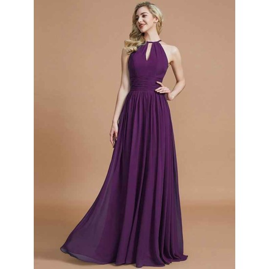 Amazing Chiffon Scoop Sleeveless Bridesmaid Dresses