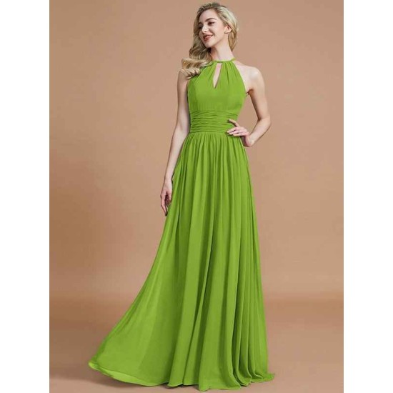 Amazing Chiffon Scoop Sleeveless Bridesmaid Dresses