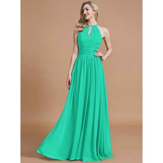 Amazing Chiffon Scoop Sleeveless Bridesmaid Dresses