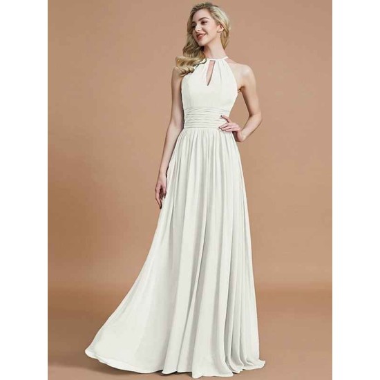 Amazing Chiffon Scoop Sleeveless Bridesmaid Dresses