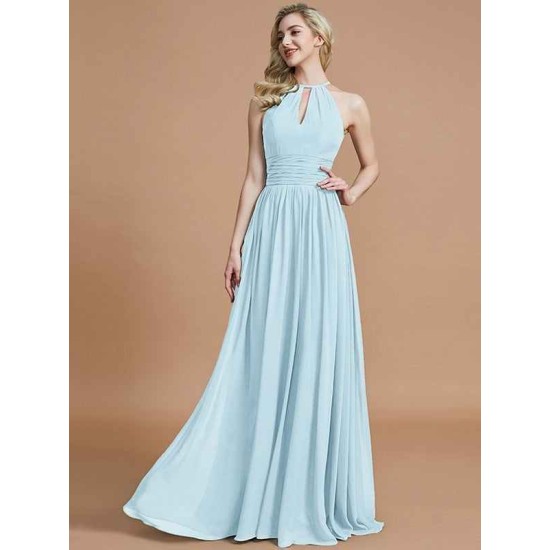 Amazing Chiffon Scoop Sleeveless Bridesmaid Dresses