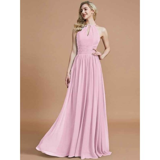 Amazing Chiffon Scoop Sleeveless Bridesmaid Dresses