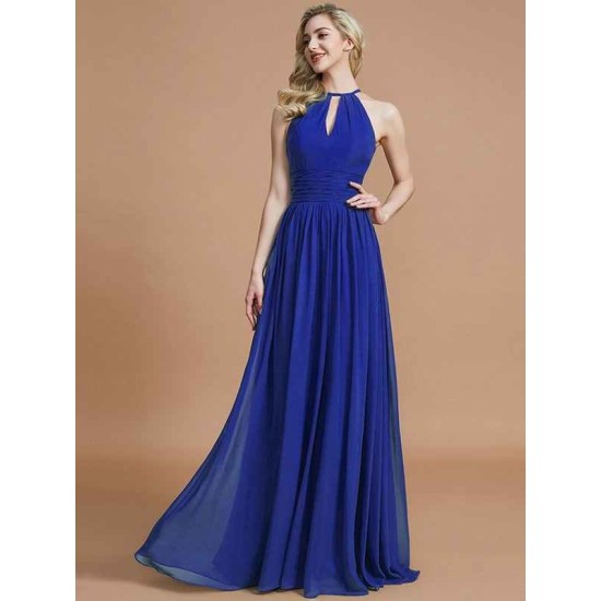 Amazing Chiffon Scoop Sleeveless Bridesmaid Dresses