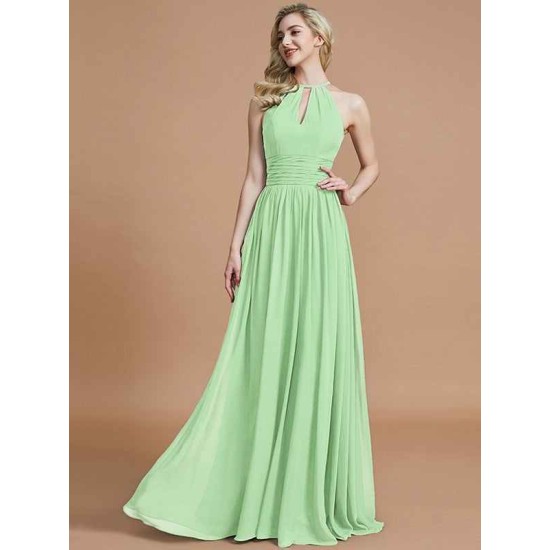 Amazing Chiffon Scoop Sleeveless Bridesmaid Dresses