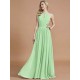Amazing Chiffon Scoop Sleeveless Bridesmaid Dresses