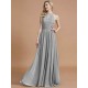 Amazing Chiffon Scoop Sleeveless Bridesmaid Dresses