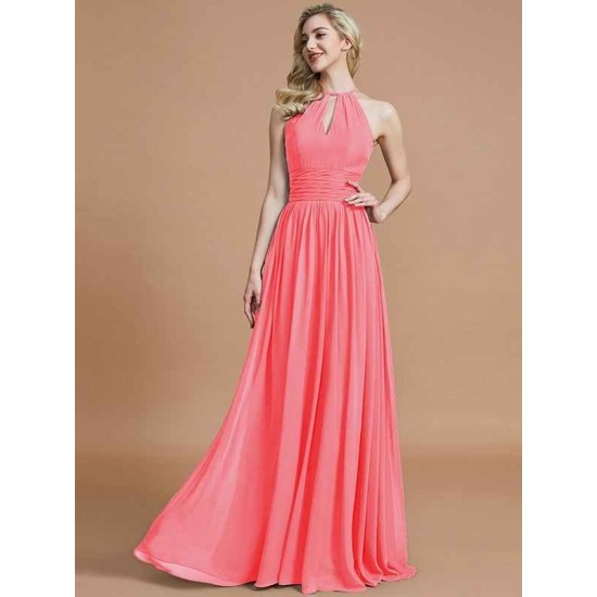 Amazing Chiffon Scoop Sleeveless Bridesmaid Dresses