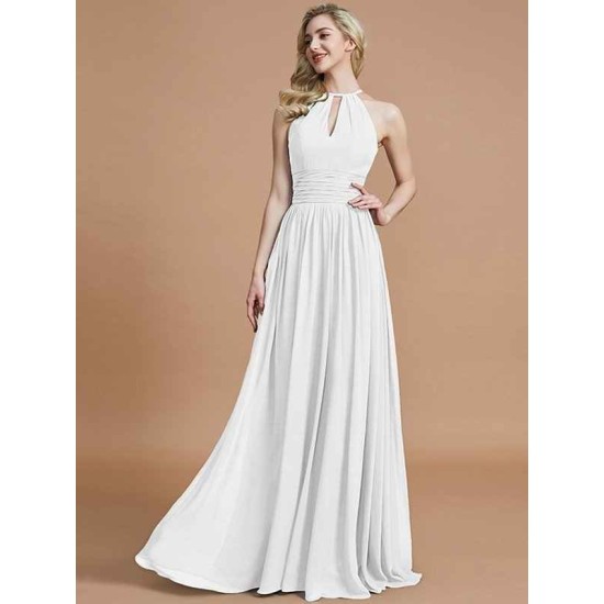 Amazing Chiffon Scoop Sleeveless Bridesmaid Dresses