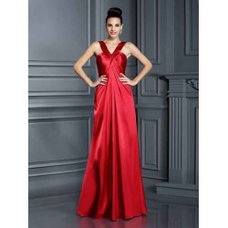 Charming Straps Sleeveless Long Bridesmaid Dresses