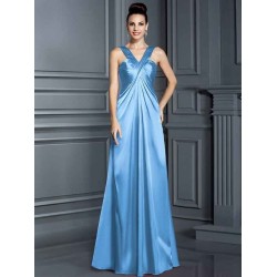 Charming Straps Sleeveless Long Bridesmaid Dresses